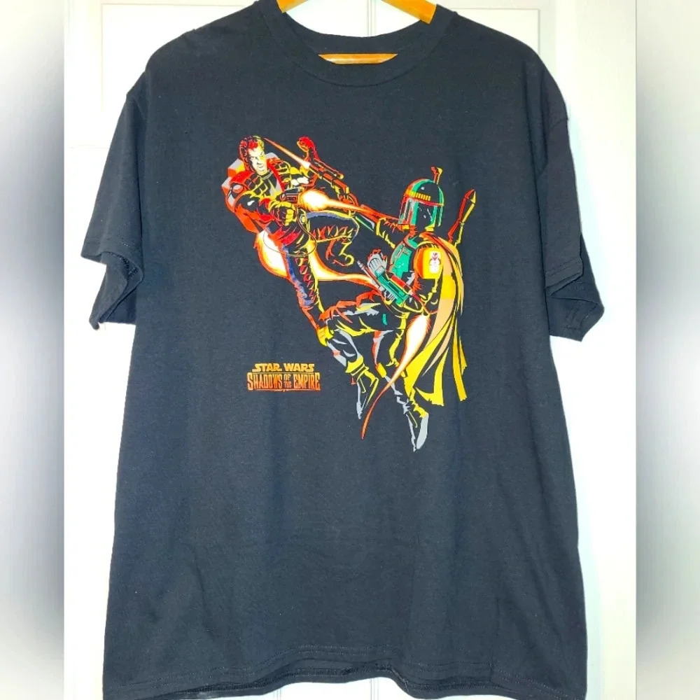 Star Wars Gaming Shadows‎ of the Empire Boba Fett T Shirt Size X Large Black